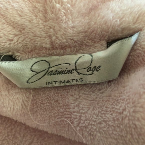 Jasmine Rose Intimates Extra Large Long Pink Rolled Collar Bath Robe - Picture 12 of 12
